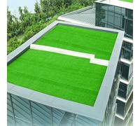 Outdoor Artificial Grass Rug 6.6ft x 6.6ft - Green Turf Mat for Balcony Patio Garden Landscape Pet-Friendly Flo Easy to Clean Weather-Resistant