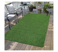Outdoor Artificial Grass Turf 1x10m/3.3ft - Weatherproof Green Lawn Carpet with Drainage Holes, Perfect for Balcony & Garden Decoration, Durable and Easy to Install