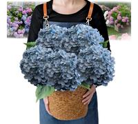 Outdoor Artificial Hydrangea Flowers, 2025 New 3D Artificial Plants Outdoor Uv Resistant, 20Inch Lifelike Fake Flowers No Fade , Faux Plants for Garden Porch Window Box Decorating (Mist blue,1PCS)