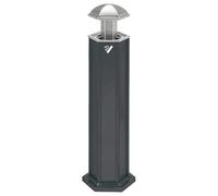 Outdoor Ashtray, Free Standing Stainless Steel Cigarette Disposal with Large Capacity, Wind and Rainproof Eaves Design for Patios, Balconies, and Public Spaces