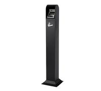 Outdoor Ashtray Freestanding, Stainless Steel Vertical Ash Column With Key, Floor Standing Ashtray Pole Stainless Steel Cigarette Smoking Holder, Pub Hotel Restaurant Garden Smokeless