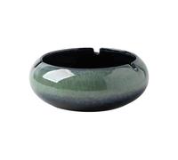 Outdoor Ashtray Household Large Ceramic Windproof Office Living Room Home Deep Green Medium