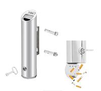 Outdoor Ashtray - Rustproof Stainless Steel Wall-Mounted Ash Bin for Easy Cleanup