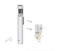 Outdoor Ashtray - Rustproof Stainless Steel Wall-Mounted Ash Bin for Easy Cleanup