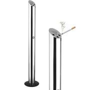 Outdoor Ashtray Stainless Steel Floor Standing Windproof Cigarette Butt Collector for Garden Use