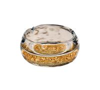 Outdoor Ashtray Turquoise Bottom Gold Foil Bottom Crystal Glass Ashtray Home Living Room Office Hotel Gold Foil