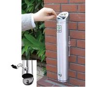 Outdoor Ashtray - Wall Mounted Stainless Steel Cigarette Butt Disposal Container for Garden, Patio, Home & Commercial Use, Large Capacity