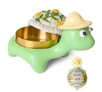 Outdoor Ashtray with Lid, Outdoor Ashtrays for Patio Waterproof, Cute Turtle Ashtray for Weed, Indoor Outside Smokeless Ashtrays for Cigarettes, Cool Ash Tray Decor for Front Porch Home Office