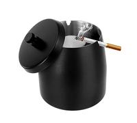 Outdoor Ashtray with Lid Stainless Steel Smokeless Windproof Odor Proof for Outdoor Patio Home Office