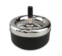 Outdoor Ashtray with Rotating Tray, Round Stainless Steel Windproof for Cigarettes Smoking, Desktop for Smokers Office Patio Home Decor