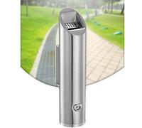Outdoor ashtrays, Lockable Wall Mounted Metal Ashtray Commercial Cigarette Disposal Tower Stainless Steel Hanging(38 * 8cm)
