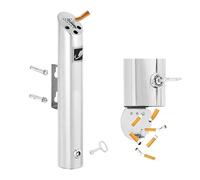 Outdoor ashtrays, Outdoor Ashtray - Wall Mounted Cigarette Bin Lockable for Pub Office Restaurant Bar Metal Commercial Butt Holder(46X7.5CM)