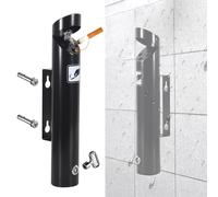 Outdoor ashtrays, Outdoor Cylinder Wall Mounted Ashtray Stainless Steel Outside Patio Cigarettes Ashtrays Metal Ash Tray