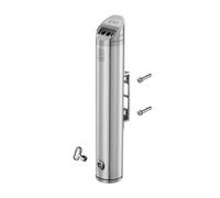Outdoor ashtrays, Public Ashtray Wall-Mounted Metal Ash Tray 2L Wall Hanging Cigarette Bin 19inches Tall Outside Patio Ashtrays(Silver1)