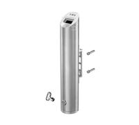 Outdoor ashtrays, Public Ashtray Wall-Mounted Metal Ash Tray 2L Wall Hanging Cigarette Bin 19inches Tall Outside Patio Ashtrays(Silver)