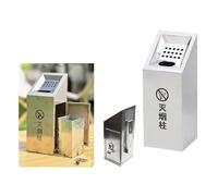 Outdoor ashtrays, Wall Mounted Ashtray Outdoor Stainless Steel Ash Bin Metal Cigarette for Commercial Shopping Centre and Arts(Color1,H 26cm)