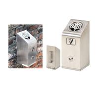Outdoor ashtrays, Wall Mounted Ashtray Outdoor Stainless Steel Ash Bin Metal Cigarette for Commercial Shopping Centre and Arts(Color2,H 26cm)