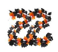 Outdoor Autumn Garland, Autumn Garland, Realistic Black Autumn Decor Maple Leaf Garland, Mysterious and Beautiful Outdoor Autumn Decorations for Christmas, Top of the Tree