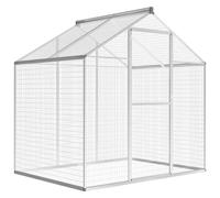 Outdoor Aviary Aluminium Bird House Cage Coop Hutch Habitat Multi Sizes vidaXL