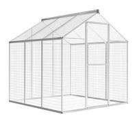 Outdoor Aviary Aluminium Walk-in Bird Cage 183x178x194 cm, Heavy-Duty Pet Enclosure for Parrots, Durable Aluminum Wire Mesh Design