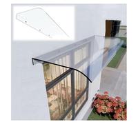 Outdoor Awning Canopy, Polycarbonate Front Door Patio Shelter, Sun & Rain Protection, 16"x157" Weather-Resistant Awning for Deck & Entrance, Perfect for Snow & UV Blocking