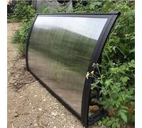 Outdoor Awning Canopy, Rain Shelter Polycarbonate Cover, Overhang Awning With Plastic Steel Bracket, For Front Door Entrance Outdoor Patio Garden Porch(120x180cm/48x71in)