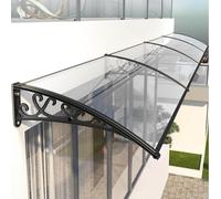 Outdoor Awning Canopy Transparent Patio Sunshade Waterproof Rain & Snow Cover for Terrace 120 x 420 cm UV Protection Durable Weatherproof Design