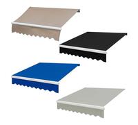 Outdoor Awning Replacement Fabric, Awning Canvas, Frame Not Included, Anti-UV and Waterproof, 280g Polyester, Awning Fabric Replacement Fabric for Awning, Black/Grey/Blue/Brown, 2/3/4/5m(Black,(10x8ft