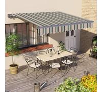 Outdoor Awning Replacement Fabric UV-Resistant & Waterproof 13x11.5ft (4x3.5m) for Retractable Garden Canopy - Frame Not Included Patio Cover.