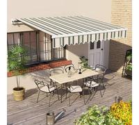 Outdoor Awning Replacement Fabric UV Resistant & Waterproof 13x6.5ft (4x2m) Non-Inclusive Frame Perfect for Retractable Garden Awnings Heavy-Duty Canopy Cover