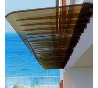 Outdoor Awning Shelter, Polycarbonate Canopy for Front and Back Porch, Modern Design Soundproofing Roof, Fits 60x90cm Space