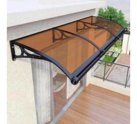 Outdoor Awning with Waterproof Aluminium Frame and Polycarbonate Sheet for UV and Rain Protection on Porch, Patio, Roof, Garden