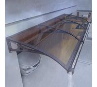 Outdoor Awnings Canopies - Aluminum Supports Polycarbonate Cover for Patio Shades, UV Protection UPF 50, Weather Resistant