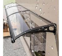 Outdoor awnings for windows and doors, offering protection against wind, rain and snow; ideal for porches, patios and decks; easy to install(Clear,24x63in(60x160cm))