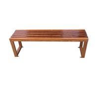Outdoor Backless Bench, Garden Bench, Porch Bench, Park Bench, Wood Bench Outdoor, Selected Thickened Solid Wood, can Fix The Ground Hole, for Garden, Lawn, Porch, Park, Backyard(Brown,100cm)