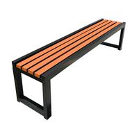 Outdoor Backless Garden Bench, Weather Resistant & Easy to Assemble Metal Park Bench for Balconies, Schools, Gardens