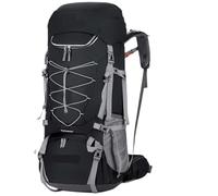 outdoor backpack 75L Camping Backpack Travel Sport Bag With Rain Cover Climbing Mountaineering Trekking Outdoor Rucksack Hiking Bag Shoulder Men(Black)