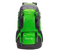 Outdoor Backpack Large Capacity 60L Hiking Bag High School Students Schoolbag Leisure Bag 1 Person Backpack Tent (Green, One Size)