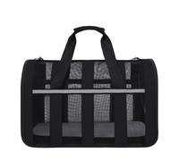 Outdoor Bags Small Puppy Cat Dog Small Bags up to 15lbs Small Open Striped Clear Travel Bags Breathable 32.5 x 25.9 x (Black, 33x25x22)
