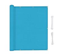 Outdoor Balcony 40x150 cm Wind & Dust Protect e Fabric with Eyelets & Cable Ties for Garden Patio Deck Blue Color