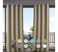 Outdoor Balcony Curtain 210x180cm - UV Protection, Windproof, Water-Repellent for Pergolas, Terraces, Gazebos - Cream Sunshade, 1 Piece, Ideal for Outdoor Spaces