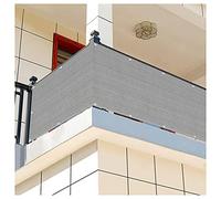 Outdoor Balcony Privacy Fence 0.8x4m UV Resistant Garden Screen - Gray Height Adjustable 0.6M-1.2M with Durable Metal Buttonholes for Enhanced Protection