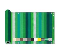 Outdoor Balcony Railing Cover 120x250cm Tear-Resistant & Waterproof Windbreak Screen with Ties for Various Fences - Green & White Perfect for Privacy and Weather Protection