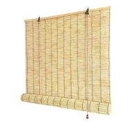 Outdoor Bamboo Blinds 80 90 100 120 140 160 180cm Wide Bamboo Roller Blinds for Windows Pergola Gazebo Kitchen Reed Curtain with Lift Bamboo Roll up Shade Sun Protection Roman Blinds Privacy