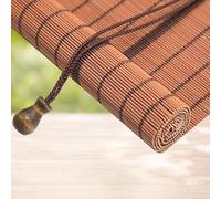 Outdoor Bamboo Blinds For Porch Bamboo Roll Up Shades 55 65 75 85 95 105 115 125 135cm Screen Partition Blinds, Sun Shade Dustproof Decorative Curtains For Indoor/Outdoor/Garden(Brown)