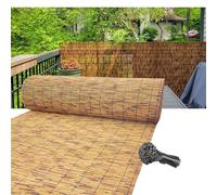 Outdoor Bamboo Fence Roll Decorative Privacy Screen for Garden & Patio 50160cm Height Versatile Balcony & Backyard Fencing 100x800cm Natural Bamboo Panels