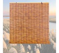 Outdoor Bamboo Roller Shades - UV Protection Easy to Install Brown 130x230cm - Perfect for Patio Balcony or Window Privacy and Sunlight Control.