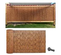 Outdoor Bamboo Weatherproof Bamboo Fence Mat Balcony e Mat for Pool Garden Wall Covering (150 x 800 cm) - UV Protect &