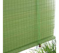 Outdoor Bamboo Window Shades Blinds,Green Bamboo Roller Blind,Natural Blackout Roman Curtain Breathable Privacy Shutters,for Indoor/Outdoor/Partitions/Wall Decoration,Custom (W70xH120cm/28x47in)