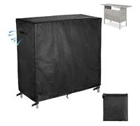 Outdoor Bar Cover Waterproof 420D Wicker Ventilated Design Windproof Dustproof & UV Resistant Perfect for Patio Furniture Protection